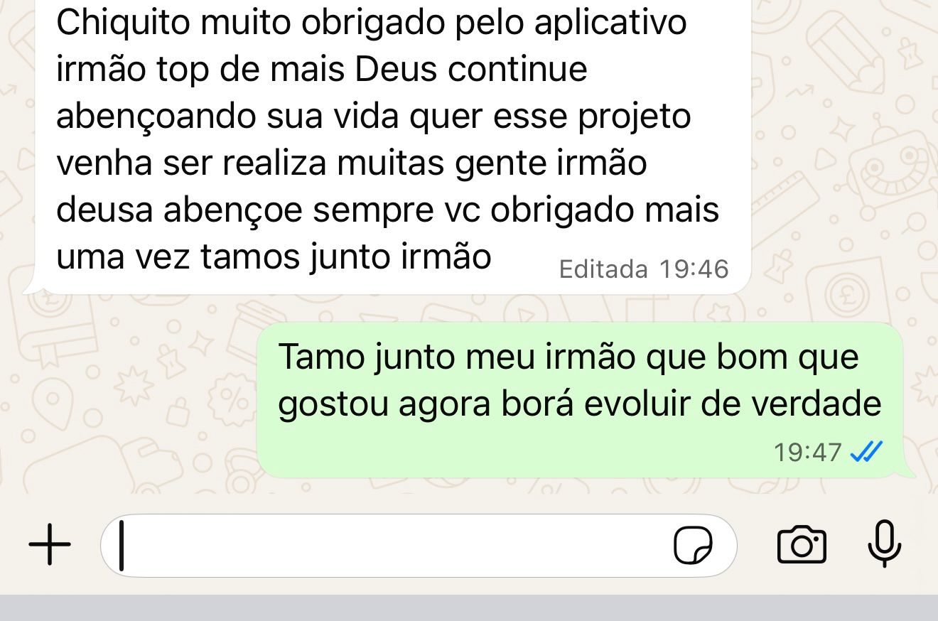 Depoimento real de aluno via WhatsApp 1